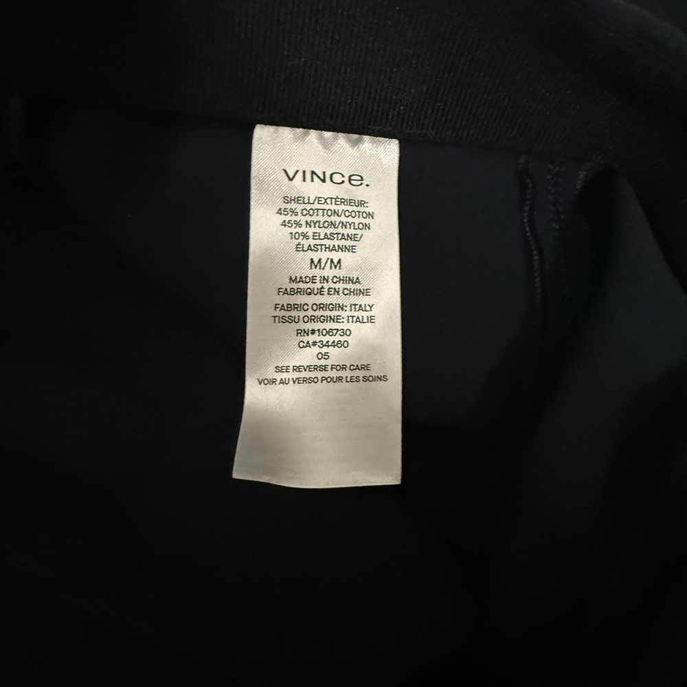 Vince Navy Blue Seamed Legging Trousers - Picture 4 of 5